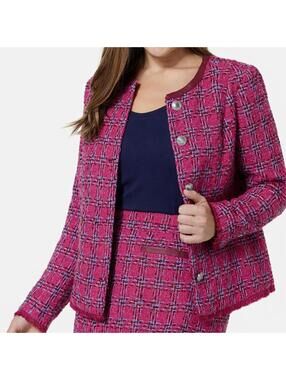 NWT G by Giuliana Black Label Timeless Jacket Pink Size XS